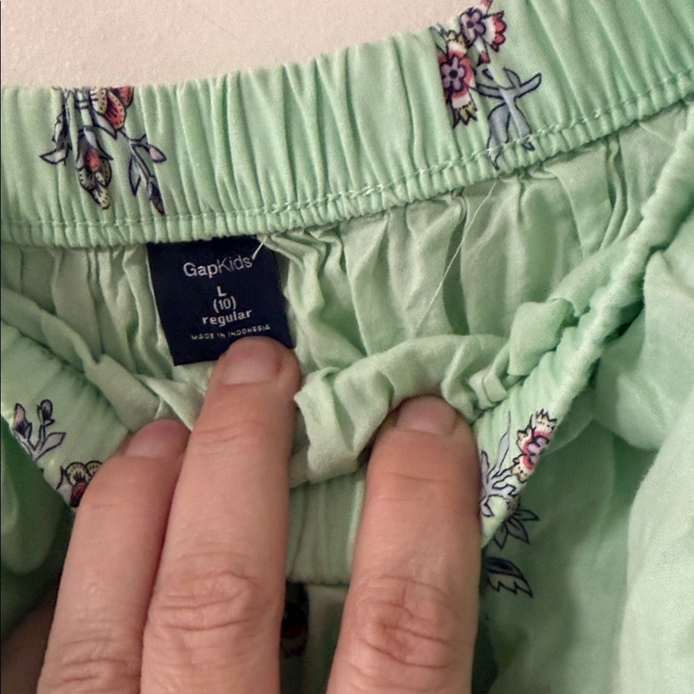 Mint Green Floral Skirt - Picture 2 of 2
